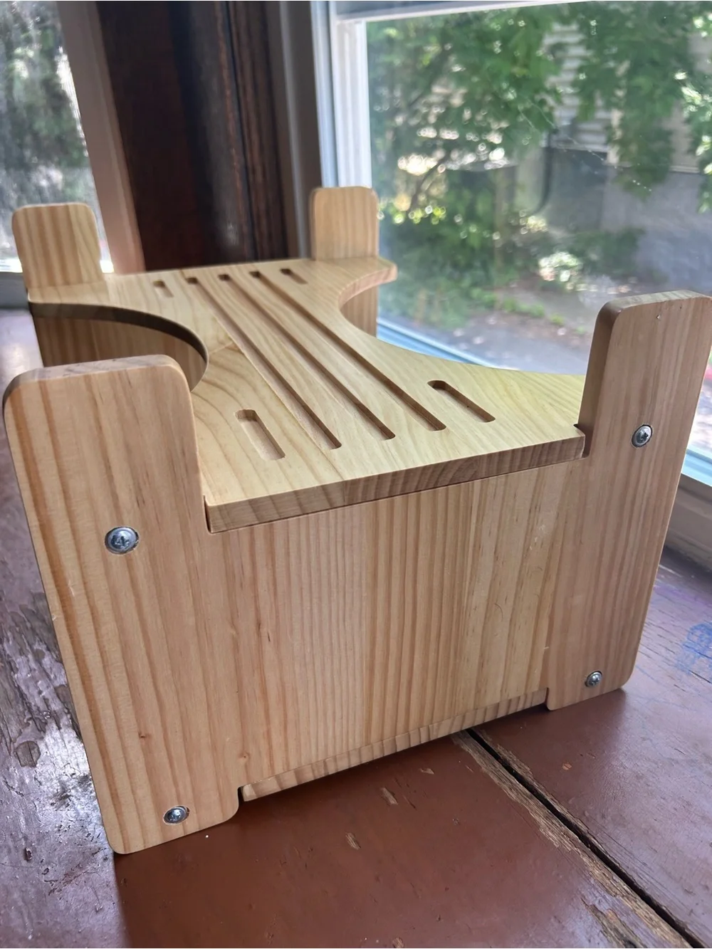 Wooden Bamboo Two-Tier Shelf Organizer - Natural